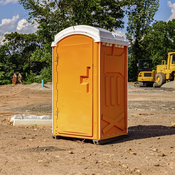 how often are the portable restrooms cleaned and serviced during a rental period in Kiel WI